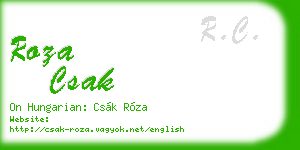 roza csak business card
